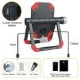 thumbnail image 7 of FiveBox Magnetic Rechargeable LED Work Light, 2500LM Ultra-Light Bright Foldable Portable Flood Light with 360° Rotation Stand, 5 Modes Flashlight Spotlight for Car Repairing Camping Emergency, Red, 7 of 7