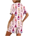 thumbnail image 4 of Idoravan pajamas for women set Women's Casual Printed Pocket Short Sleeve Spring And Summer Shorts Home Wear Pajama Fashion Set, 4 of 5