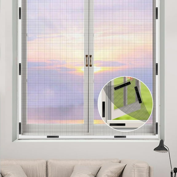 12PC Magnetic Window Screen Clips, Portable Fly Screen Clips, Self-Adhesive Clips, No Drilling Window Clip, Magnets for Blackout Curtains, Magnetic Window Clips for Home Office Screen