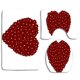 thumbnail image 1 of ABPHQTO Corazón de flor púrpura oscuro Juego de alfombras de baño de 3 piezas Alfombra de baño Alfombra de contorno y tapa de inodoro, 1 of 2