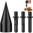 thumbnail image 1 of Broca divisora de leña de acero con alto contenido de carbono, herramienta eficiente para dividir madera con taladro eléctrico, 1 of 5