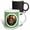Multicolor, variant on 3drose, Dwynwen the Patron Saint of Lovers Cut Out Green Background, 11oz Two-tone Green Mug