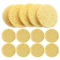 thumbnail image 2 of 50 esponjas de pulpa de madera natural, compresas de celulosa, esponjas cosméticas para lavado facial, herramientas de limpieza y desmaquillaje (redondas), 2 of 7