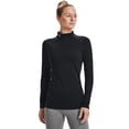 thumbnail image 1 of Camiseta Under Armour para mujer Authentics con cuello alto falso negra, 1 of 5