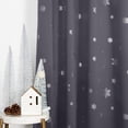thumbnail image 4 of Aurora Home  Silver Foil Snowflake Thermal Insulated Blackout Curtains Grey - 84"L, 4 of 5