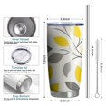 thumbnail image 6 of 20 Oz Yellow and Gray Leaves Modern Art Coffee Tumbler Double Wall Insulated Stainless Steel Water Bottle | Metal Reusable Thermoses Flask with Cup Cap | Leak & Sweat Proof with Anti-Dust Lid, 6 of 7