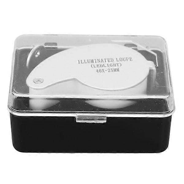 40X Illuminated Magnifying Glass LED Portable Aluminum Alloy HD High Transmission Reading Magnifier