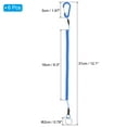 thumbnail image 2 of 6pcs Retractable Spring Coil Straps, 6" Spiral Lanyard Cord with Aluminium Clip and Key Ring, Blue, 2 of 6