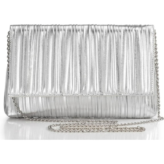 Clutch Purses for Women - Evening Bag Pleated Flap Clutch for Formal Party Cocktail Prom Wedding Handbags