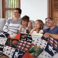 thumbnail image 3 of Throw Blanket American Football Flannel Fleece Blanket, Comfy Throw Blanket Lightweight Rugby Football Blanket for Bed, Soft Fluffy Blanket for Aldults Women Men Valentines Day Gifts- 60x50 Inches, 3 of 6