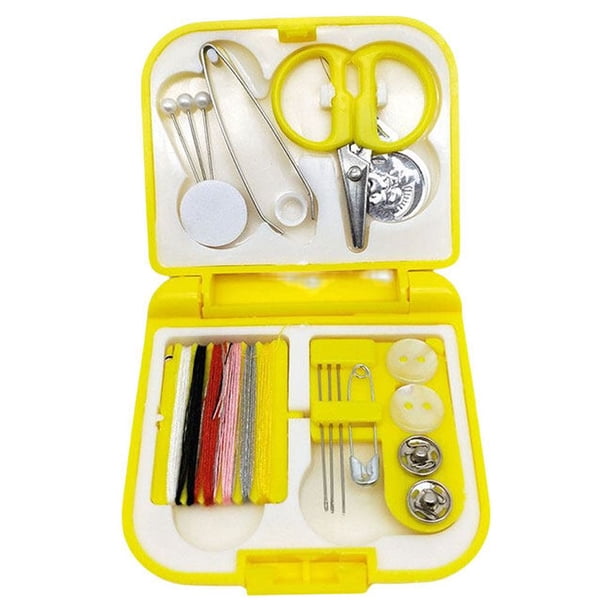 Naiovety Conjunto de costura de costura Botones acolchados Caja de transporte Agujas de viaje Dispositivo de enhebrado de agujas de bordado Type3 NO3