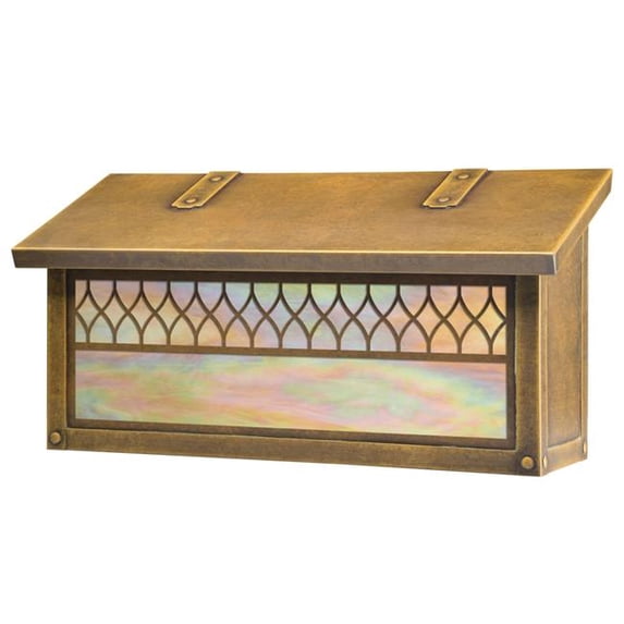 Americas Finest Lighting AF-3102-WB-GI Window 13 Horizontal Mailbox, Gold Iridescent - Warm Brass