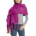 thumbnail image 3 of EnJoCho Ladies' Fashionable Wrap For The Colder Months Women Fall Winter Scarf Classic Tassel Plaid Scarf Warm Soft Large Blanket Wrap Shawl Scarves Trendy Animal Print Scarves For Women, 3 of 3