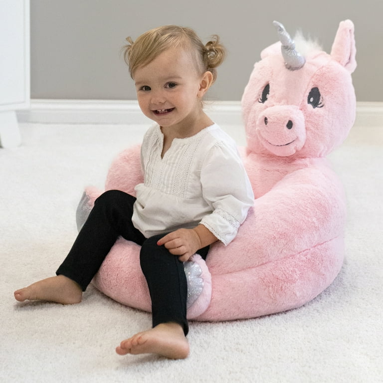 Trend Lab Children s Plush Pink Unicorn Character Chair