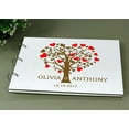 thumbnail image 4 of Handmade Tree Design Personalised Wedding Scrapbook Wood Engraved Bride & Groom Guestbook, 4 of 6