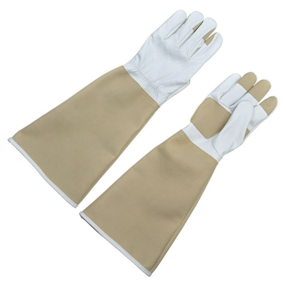 tredstone Cowhide Wear-resistant Beekeeping Gloves For Enhanced Protection Strength And Durability 100 white L