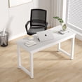 thumbnail image 3 of 55" Large Computer Desk, Modern Simple Style Study Writing Desk, Study Table Laptop Table for Home Office, 3 of 8