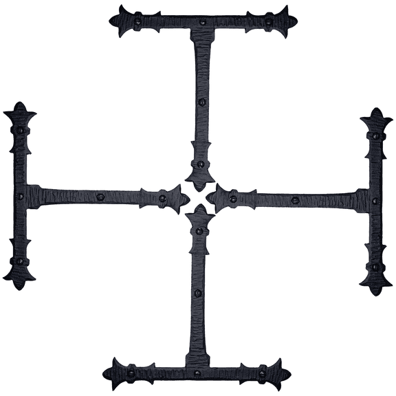 4 Pack 7 inch Decorative Corner Brackets Black T Bracket Decorative Corner Brackets Flat Angle Bracket Barn Door Hardware Ornamental Brackets The Byzantium Series by Borderland Rustic Hardware