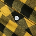 thumbnail image 4 of HCNTES Flannel Shirt for Men Long Sleeve Vintage Buttons Down Plaid Shirt with Chest Pocket(Z01-Yellow,S), 4 of 7