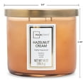 thumbnail image 2 of Mainstays 3-Wick Candle, Hazelnut Cream, Colored Jar - 14 oz, 2 of 6