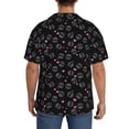 thumbnail image 7 of Goofa Cool Skull Love Printed Men's Casual Short-sleeved Shirt,Lightweight Breathable Button-down,Summer Casual men's top,Versatile Fashion shirt-XX-Large, 7 of 7