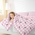 thumbnail image 3 of spefrowx Pink Coquette Plaid Twin Comforter Sets for Teens, Kawaii Cartoon Bow Bedding Set, Pink Reversible, 2pcs, 1 Comforter and 1 Pillowcase, 3 of 6
