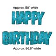 thumbnail image 3 of Victory Store 34" Tall Teal Glitter Happy Birthday Party Supplies 19875, 3 of 9