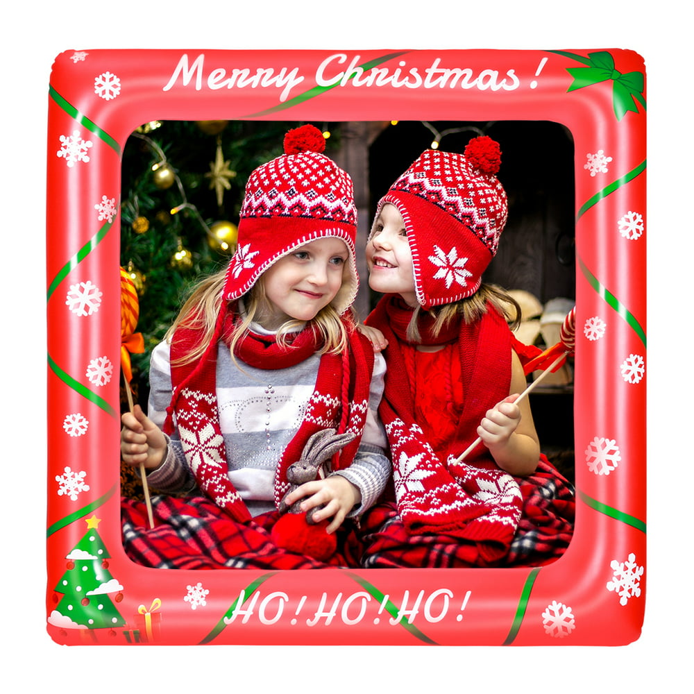 Christmas Inflatable Frame Photo Booth Props Blow Up Party Props Party Selfie Picture Frame for