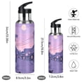thumbnail image 2 of Yayeee 20oz Insulated Water Bottle Double Wall Stainless Steel with Flip Straw Lid, Black Cat Walking, 2 of 7