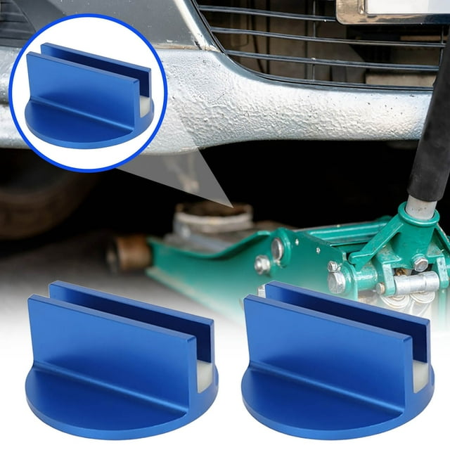 SSZMDLB under $5 2Pcs Magnetic Jack Adapter, Magnetic Pinch Weld Adapter, Grooved Jack Pad for Vehicle Lifting, Universal Fit for Frame Rails, Aluminum Construction with Strong Magnet