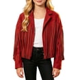 thumbnail image 4 of Zecgelong Girls Fringe Western Jacket Party Performance Outfit for Kids Red Size 5-14Y, 4 of 7