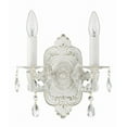 thumbnail image 3 of 5022-AW-CL-SAQ Crystorama Lighting Paris Market - Two Light Wall Sconce in Classic Style - 10 Inches Wide by 9.5 Inches High-Antique White, 3 of 7