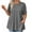 Gray, variant on Horkkom Short Sleeve Shirts for Women Plus Size Summer Solid Color Tops with Pockets Casual Loose Crewneck Shirts Brown 3XL