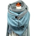 thumbnail image 2 of Rovga Scarf For Women Retro Print Bohemian Scarf Shawl Triangle Scarf Winter Warm Short Scarf Headscarfsummer Gift Blue, 2 of 2