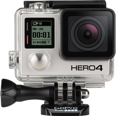 GOPRO HERO 4 BLACK Edition Waterproof 4k 12MP Photos Action Camera - (Best Action Camera For Photos)