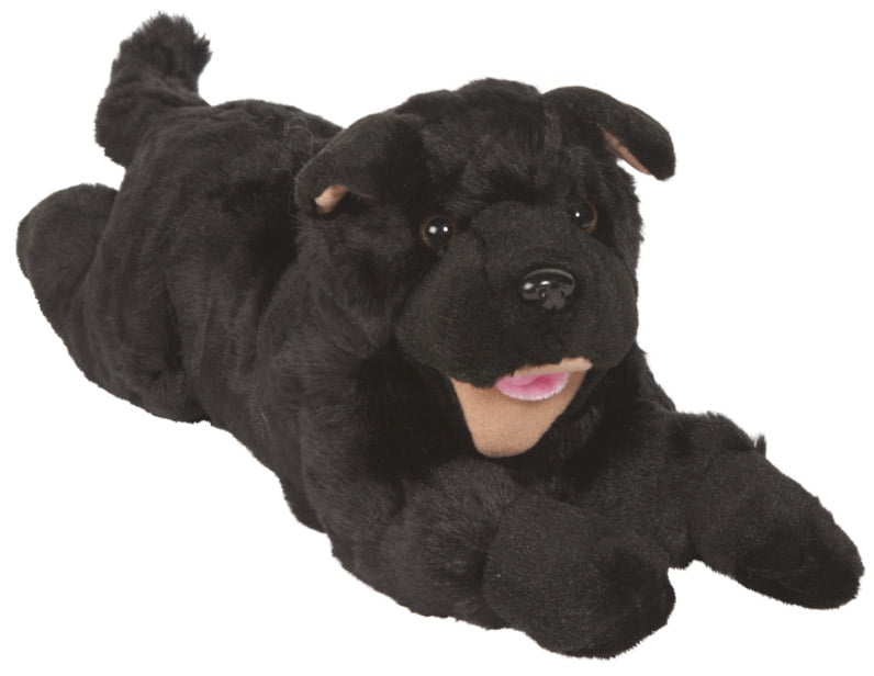 black puppy stuffed animal