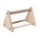 thumbnail image 3 of Soporte de madera para loros, triángulo de ejercicio, juguete interactivo para masticar, palo de pie Caqui claro, 3 of 9