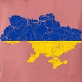 thumbnail image 3 of CafePress - Outline Ukraine Flag And Map Cracked Women's Comfo - Womens Comfort Colors® Shirt, 3 of 4