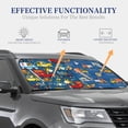 thumbnail image 5 of Uemuo Vehicles Cartoon with Funny Drivers Printed 2 PCS Car Windshield Sun Shade, Auto Sun Heat and UV Rays Blocker, Foldable Automotive Front Window Sunshade Protector, 5 of 7