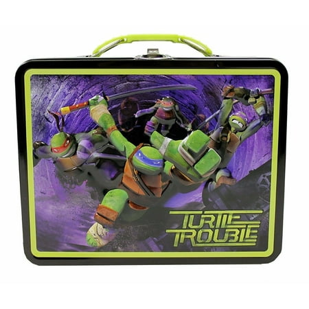 Lunch Box Stationery - Teenage Mutant Ninja Turtles Square Tin Stationery or Small Lunch Box - Green