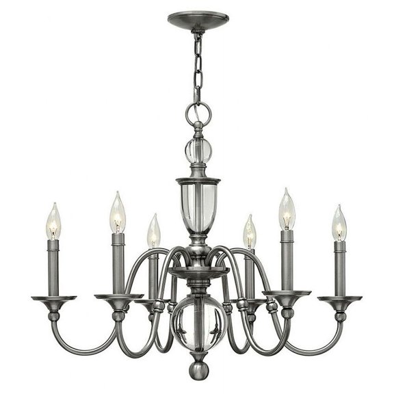 Hinkley Lighting - Eleanor - 6 Light Small Chandelier in Traditional Style -