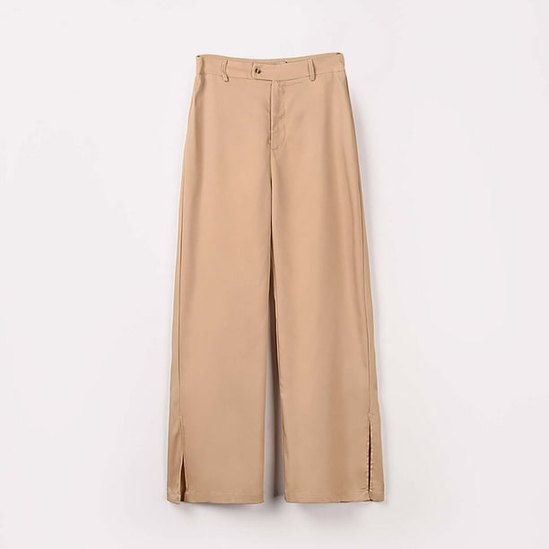 Dress Pants for Women High Waist Solid Color Straight Wide Leg Pants Ladies  Fall Casual Trousers for Work
