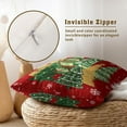thumbnail image 3 of Christmas Trees Throw Pillow Covers 20x20 Inch Set of 2, Xmas Tree Green Red Decorative Pillowcases Soft Square Cushion Case Decoration for Sofa Couch Winter Holiday Decor, 3 of 4