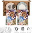 thumbnail image 6 of Boho Floral Microfiber Kitchen Towel, Spring Vintage Abstract Art Flowers Soft Absorbent Dish Towels, Quick Drying Washable Dishcloths for Kitchen Cleaning, Drying Dishes, 18x28 Inches, 6 of 9