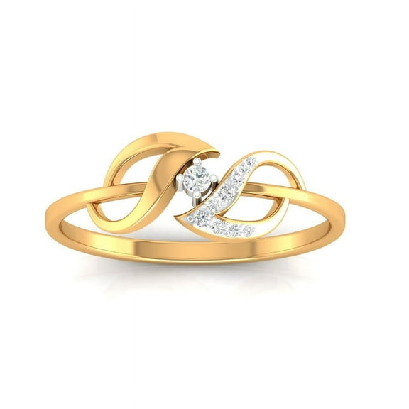 Sterling Silver Ring Size 5,Yellow Gold Plated Ring, moissanite Ring For Women