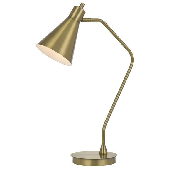 Cal Lighting Type A led bulb 12W max. Capstone task metal table lamp with swivel shade