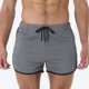 thumbnail image 5 of Pantalones Cortos para Hombre con Cremallera Bolsillos Malla Pantalones Cortos Respirables, Cordón de Cintura para el Entrenamiento Y Casual, 5 of 7