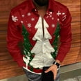 thumbnail image 4 of Awdenio Mens Shirts Funky Beach Printed Christmas Shirt Casual Button Down Long Sleeve Floral Shirts Tops, 4 of 8