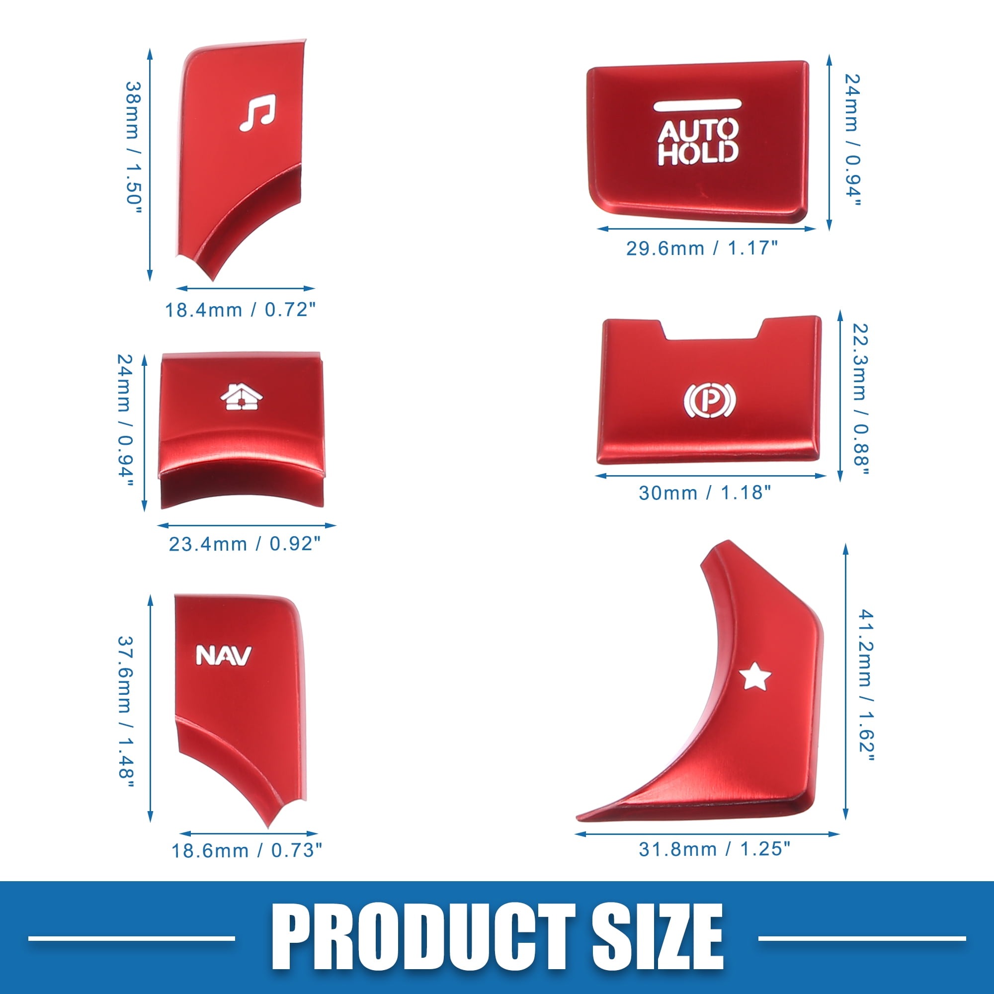 Unique Bargains Center Console Gear Panel for Mazda CX-5 2017-2020 Red