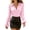 Pink-06, variant on Perfectbot Women's Elegant Ruffle Cuff Button Up Shirt, Flowy Long Sleeve Collared Blouse, Casual Workwear